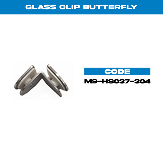 M9-HS037-304 Glass Clip Butterfly