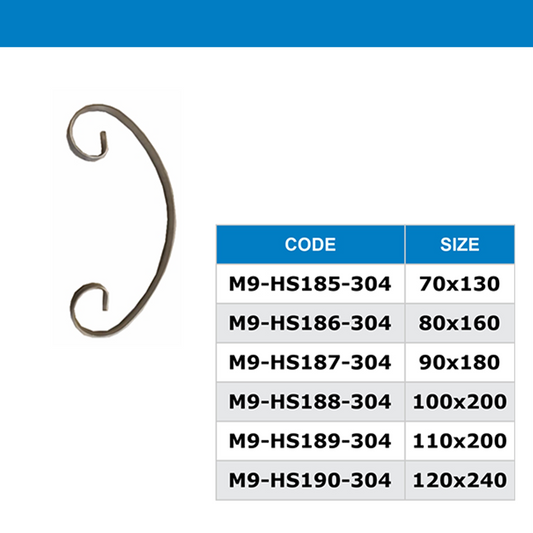 M9-HS185-304 to M9-HS190-304