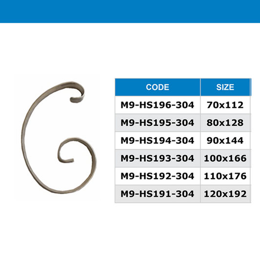 M9-HS191-304 to M9-HS196-304