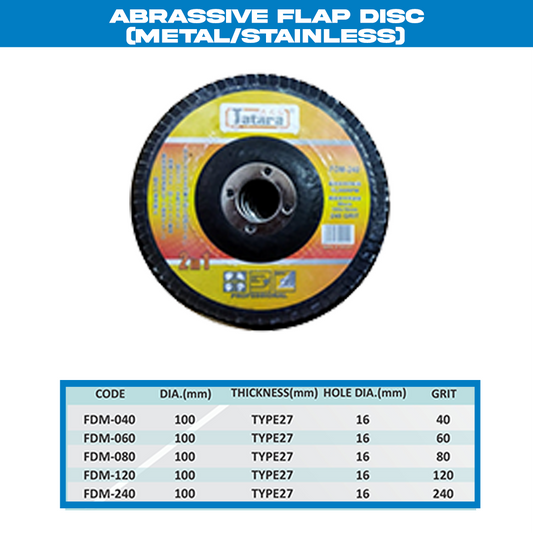 ABRASSIVE FLAP DISC (METAL/STAINLESS)