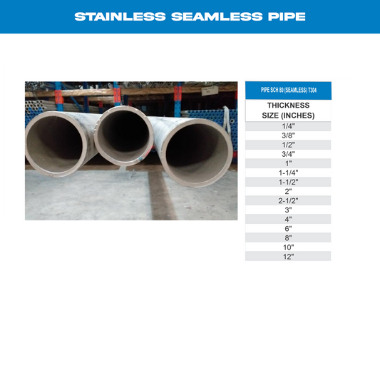 STAINLESS SEAMLESS PIPE (T304)