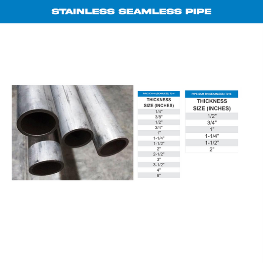 STAINLESS SEAMLESS PIPE (T316)