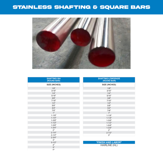 STAINLESS SHAFTING (ROUND BAR)