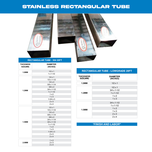 STAINLESS RECTANGULAR TUBE